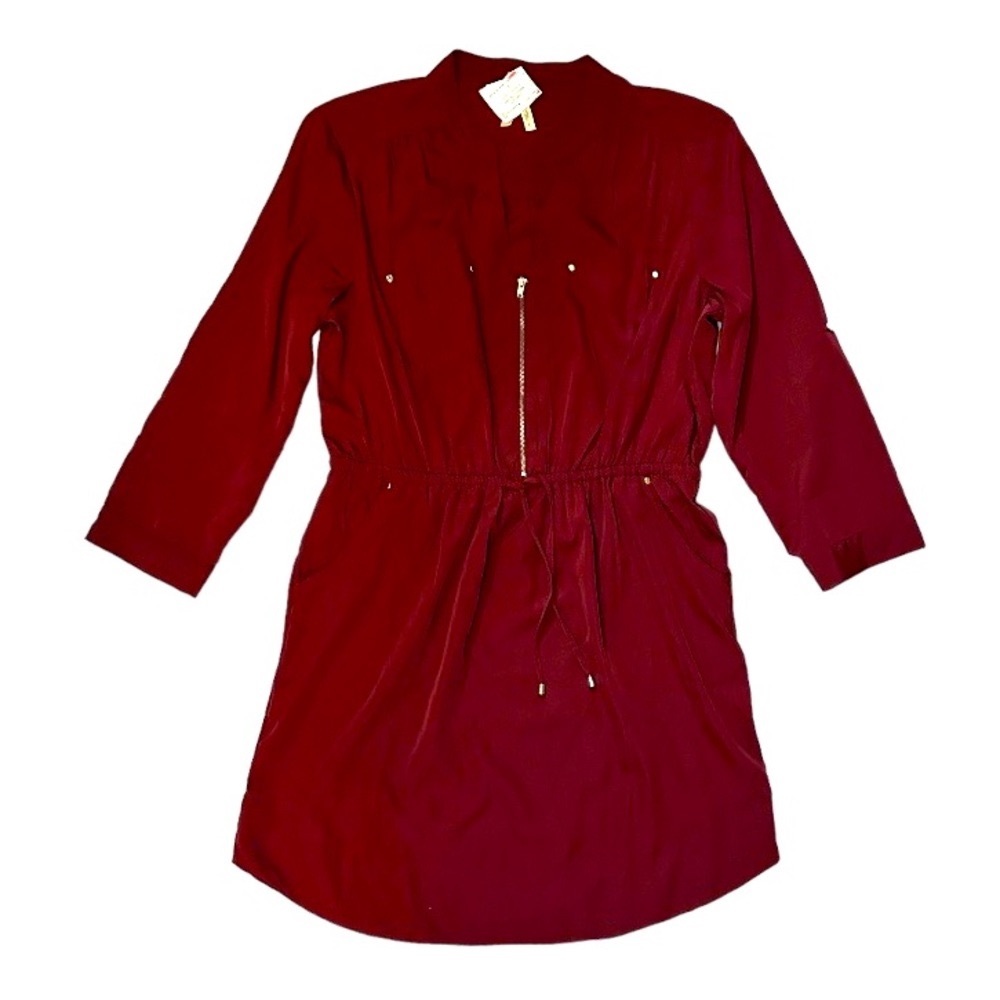 Live 4 Truth | Junior Burgundy Shirt Dress | Size L Juniors | NWT